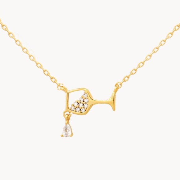 Secret Box Spilling of the Wine Necklace 14 Karat Gold Dipped (Z) - Picture 1 of 5